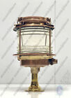 Maritime Antique Brass Lantern   Original Electric Ship Salvaged Lamp Fixture