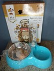 New Feeder Dog Cat Double Feeding Bowls Stainless Steel Pet Bowl Water Food Dish