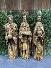 Rare Mcm Christmas Wisemen Paper Mache Large 