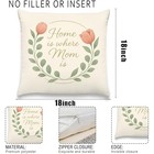 Cream And Pink Floral Decorative Throw Pillow Covers  Off-white sage Green