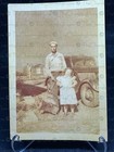 Vintage Photo Antique Automobile 1935 Pet Dog On Leash Rural