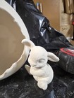 Large Easter Egg 7 5  Tall With Easter Bunny Ceramic Bisque Ready To Paint