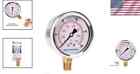 Water Well Pump Liquid Filled Side Lower Mount Pressure Gauge 0 To 100 Psi  1 4 