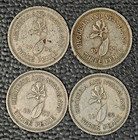 Rhodesia   Nyasaland  3 Pence  1955  56  57  62  Average Circ  4 Coins
