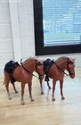 Louis Marx Vtg Johnny West Pancho Pony Horse Action Fig Stamp Lot 2 Red Sorrel