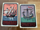 6 Poster Stamp Cinderella Scheuers Coffee Ships Boats  From 1913