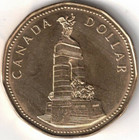 1994 Canadian Uncirculated Commemorative War Memorial One Dollar Coin Roll 