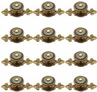 Golden Brass Antique Vintage Retro Drawer Cabinet Metal Knobs With Backplates 12