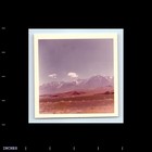 Old Vintage Square Color Photo Mountain Landscape Clouds Trees Snapshot Pic