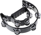 Half Moon Musical Tambourine Double Row Metal Jingles Hand Held Percussion Dr   