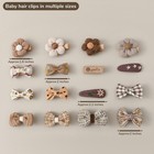 Baby Girl Hair Clips Set 20pcs Tiny 2  Toddler Hair Bows Fully Covered Barret   