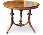 Antique German Biedermeier Style Pillared Base Center Occasional Table C1880