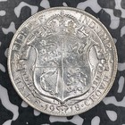 1918 Great Britain 1 2 Crown Half Crown Lot n1778 Silver  Nice 