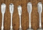 George Iii London Sterling Silver Teaspoons Mixed Set 5 1794 1815 Silversmiths