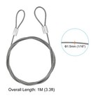 Stainless Steel Cable  2 Pack Pvc Coated 1 16  Wire Rope For Deck Railing 3 3ft