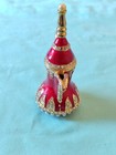 Signed Qifu Red Enamel Jeweled Arabian Nights Trinket Pill Stash Ring Vanity Box