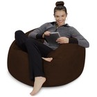 Sofa Sack Bean Bag Chair - Plush  Ultra Soft - 3 Foot  Micro Suede - Brown