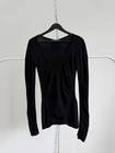 Marith     Fran  ois Girbaud Women Black Ruched Long Sleeve Top Draped Size 3  m l
