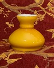 Vintage Amber Student Cased Glass Shade W  3 3 4  Fitter For Miniature Oil Lamp