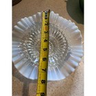 Vintage Fenton  french Opalescent  Hobnail Ruffled Bowl