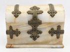 Victorian Onyx   Ormolu Casket   Document Box 19th Century A f