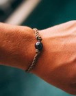Black Pearl Bracelet   Premium Black Pearl   Authentic Leather