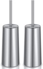 Toilet Brush And Holder  2 Pack Toilet Brush Stainless Steel  Toilet Bowl Bru   
