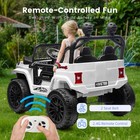 White 24v Kids Electric Car 2 Seater Ride On Toy 6mph Truck With Remote Led mp3