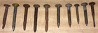 Lot Of 10 Vintage Train System Dated Nails