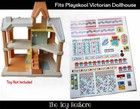 Toy Restore Replacement Stickers Fits Playskool Grand Victorian Dollhouse 1991