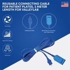 Grounding Pads Connecting Cable 3 Meter Rem Plug For Electrosurgical Eus Pads