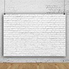 Vinyl 10x10ft Vintage White Brick Wall Photo Backdrop For Photography Newborn   