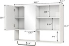 Wall Mounted Bathroom Storage Cabinet Medicine Cabinet With Mirror  White