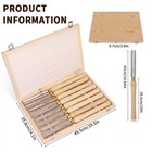 8pc Hss M2 Lathe Chisel Set  16 5  Hardwood Handles   Case  Bowls pens spindles