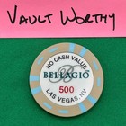 Bellagio Resort   Casino - Las Vegas Nv - Tournament Poker Chip 500 Ncv - 1 Chip