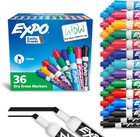 Low Odor Dry Erase Markers Chisel Tip Assorted Fashion Colors 36 Count