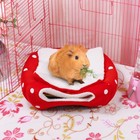 Guinea Pig Bed Rabbit Hideout Warm Fleece Cuddle Cup Washable Winter Sleeping   