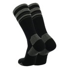 Tck Striped Merino Wool Hiking Socks For Men   Women - Black grey - Small