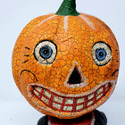 Vtg 90s Halloween Kooky Spooky Jack O Lantern Scarecrow Bobblehead Primitive 9 