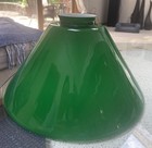 Vtg Emeralite Style Green Conical Large Cased Glass Lamp Shade Great Quality Euc