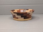 Segmented 8 Inch Wood Turned Bowl Handcrafted