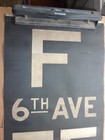 1930 s Antique Nyc New York City Subway Front Destintion Roll Sign F 6th Ave Ff