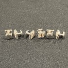 Rhinestone Vintage Style Square Shirt Studs Set 6pcs Men Wedding Essential Gift