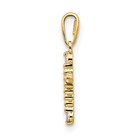 Cz Cross Pendant Charm 12 8x8 6mm 14k Yellow Gold Religious Solid