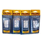  10  Lot Velcro Sticky Back For Fabrics   Sew-on Mix Assorted Dots Strips White