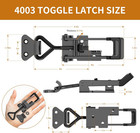 4pack Heavy Duty Toggle Clamp Latch 4003 Style 1320lbs Capacity Pull Clamp Black