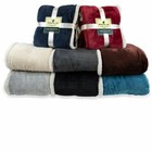 Sherpa Throw Blanket Solid Fleece Bed Blanket Plush Soft Warm Fuzzy Reversible