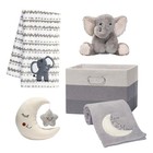 Lambs   Ivy Gray 5-piece Baby Gift Basket For Baby Shower newborn Welcome Home