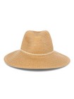 Women   s Wide Brim Mix Stripe Panama Hat  One Size Fits Most