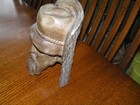 Vintage Original Hand Relief Carved Tree Trunk Wood Man